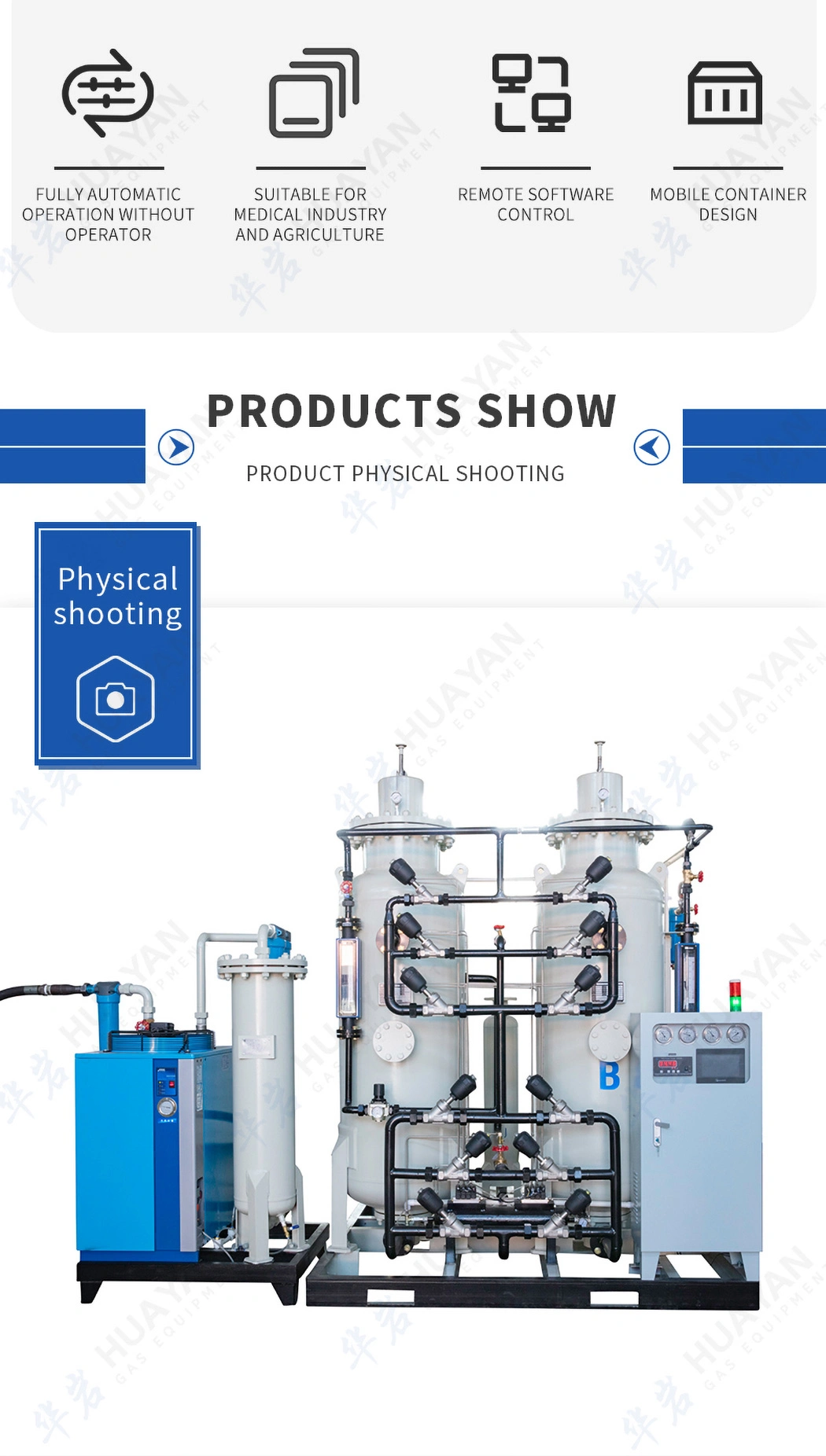 Hyo-50 Psa Containerized Oxygen Plant for Medical Industrial Mobile Oxygen Generator